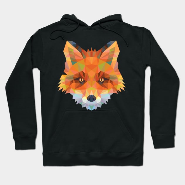 Fractal Red Fox Hoodie by SandiTyche